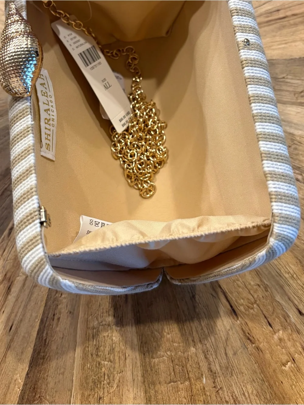 Anthropologie Shiraleah Shell Icon Clutch and Crossbody. Brand new!